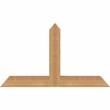 Ekena Millwork Portland Timber Gable Bracket, Western Red Cedar, 36"W x 21"H x 3 1/2"D x 3 1/2"F, 14/12 Pitch GBW036X21X0404POR00SWR